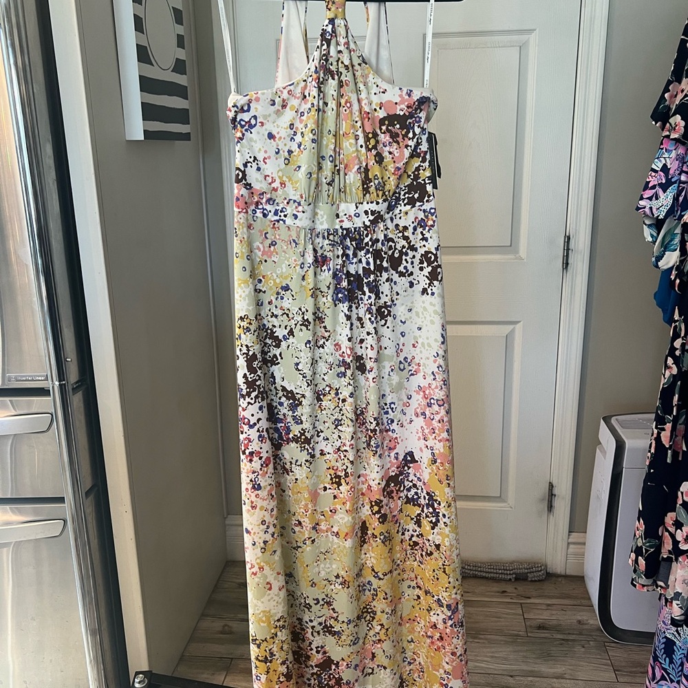 Guess Winona Multicolor Halter Maxi Dress